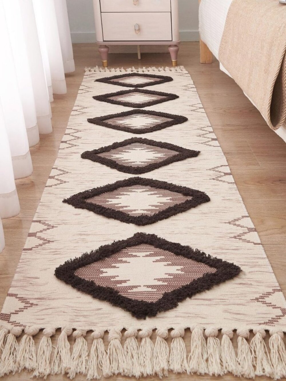 Boho Runner Rug 2'x6', Washable Hallway Rug Runner Non Slip Rubber Backed